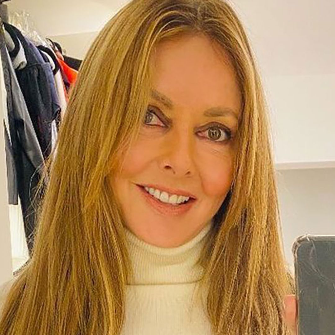 Carol Vorderman shows off her curves in tight jumpsuit as she reunites with brother Anton for exciting night out