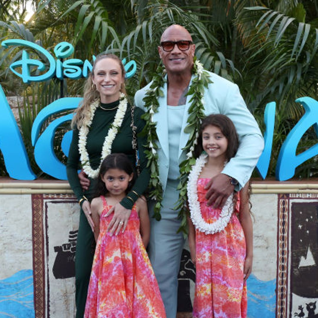 Dwayne Johnson shares sweet moment with rarely-seen daughters at Moana 2 premiere