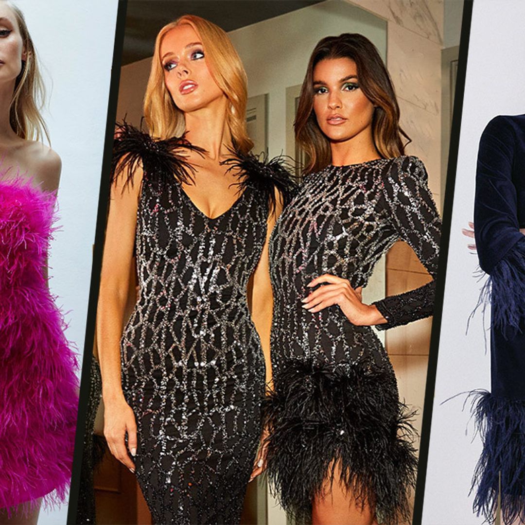 Feather dresses are trending right now! Get ready to look fab in feathers