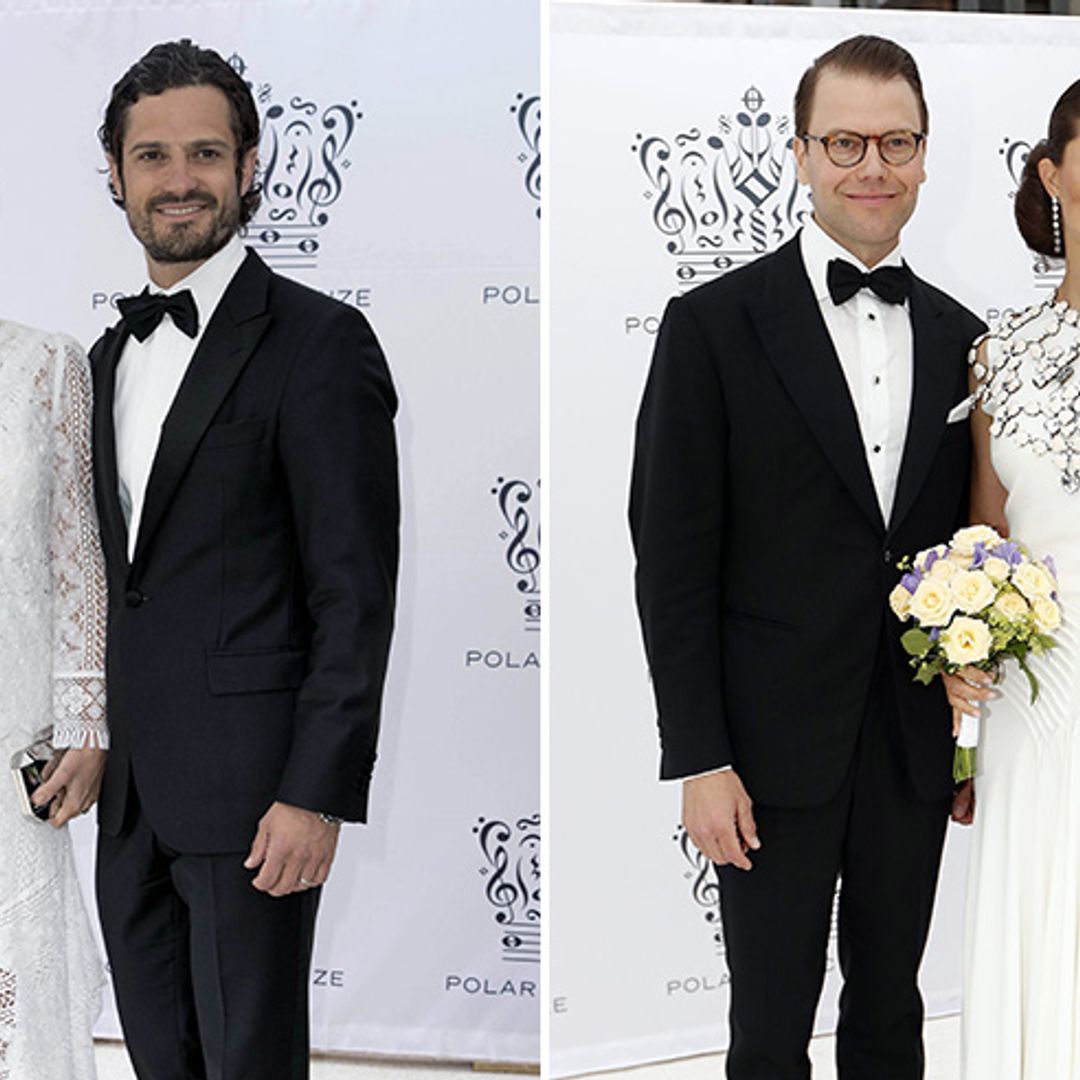 Crown Princess Victoria and Princess Sofia both glamorous in white at music awards