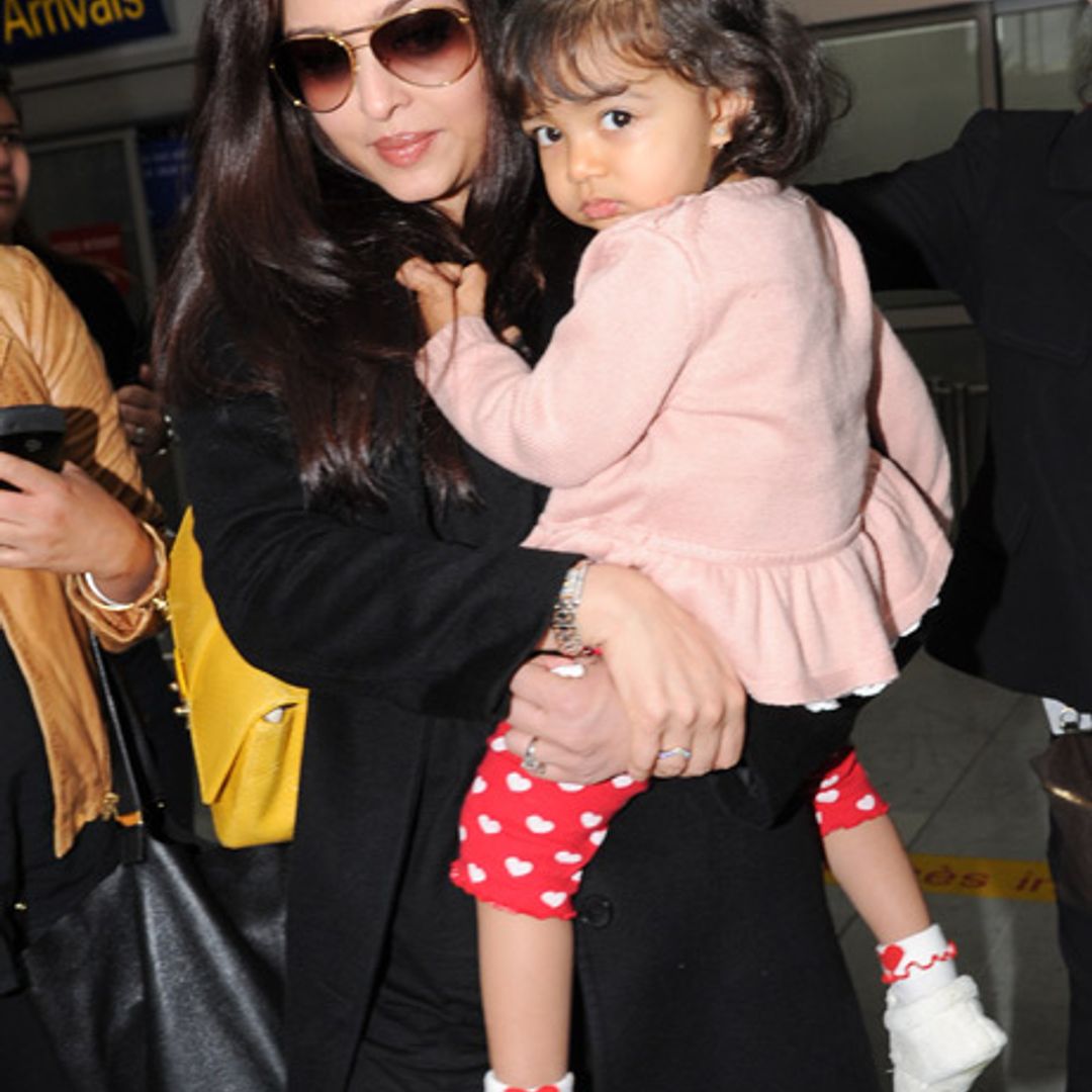Aishwarya Rai touches down in Nice with her adorable daughter