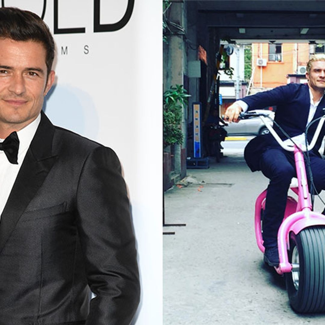 Orlando Bloom has gone platinum blonde! Check out his bold new 'do here...