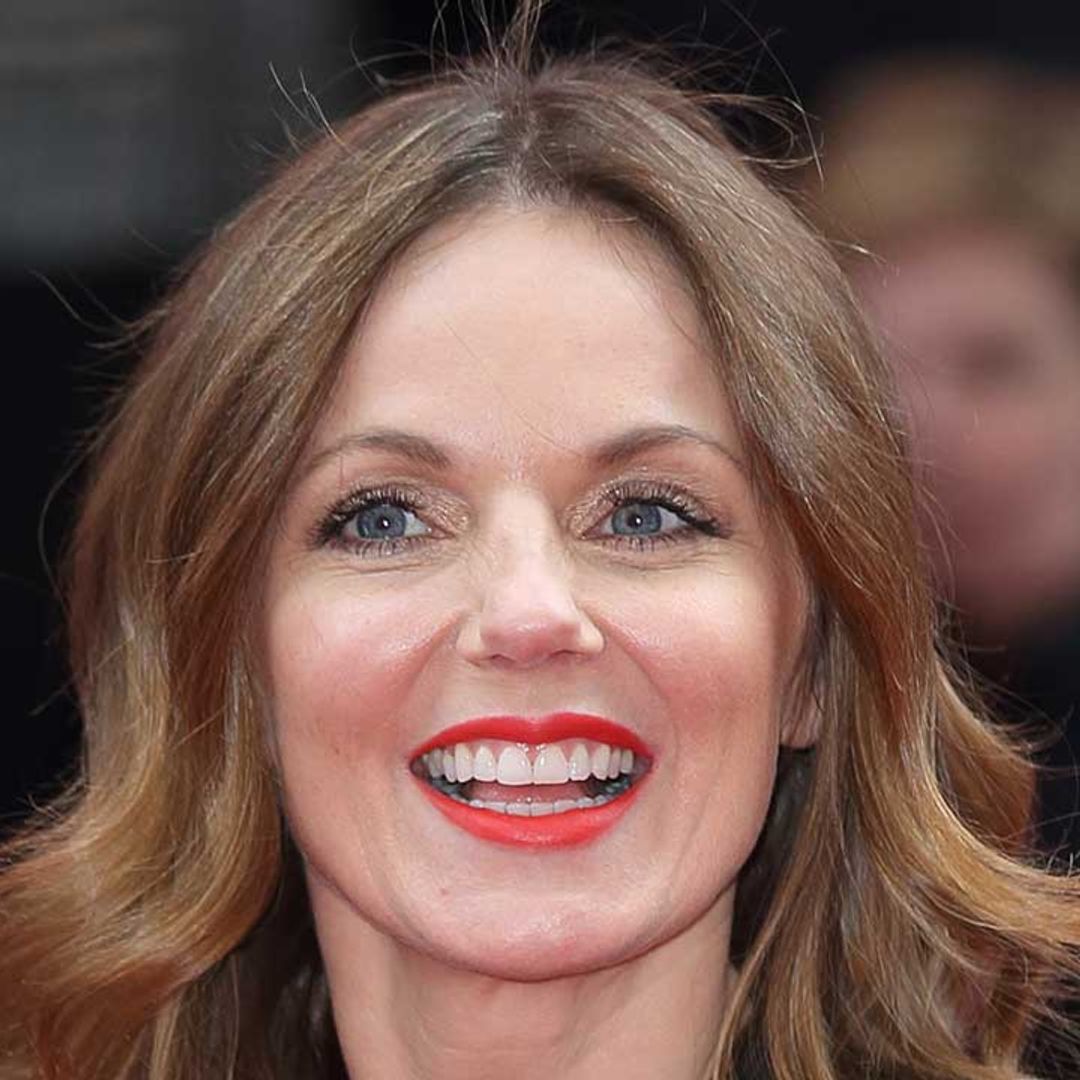 Geri Horner shows off svelte physique in skin-tight wetsuit during beach getaway with son Monty