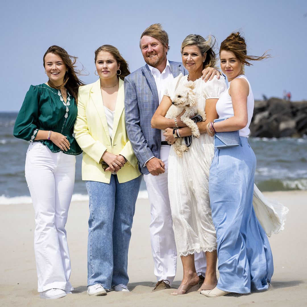 Queen Maxima's dog steals the show during Dutch royal family's summer photoshoot