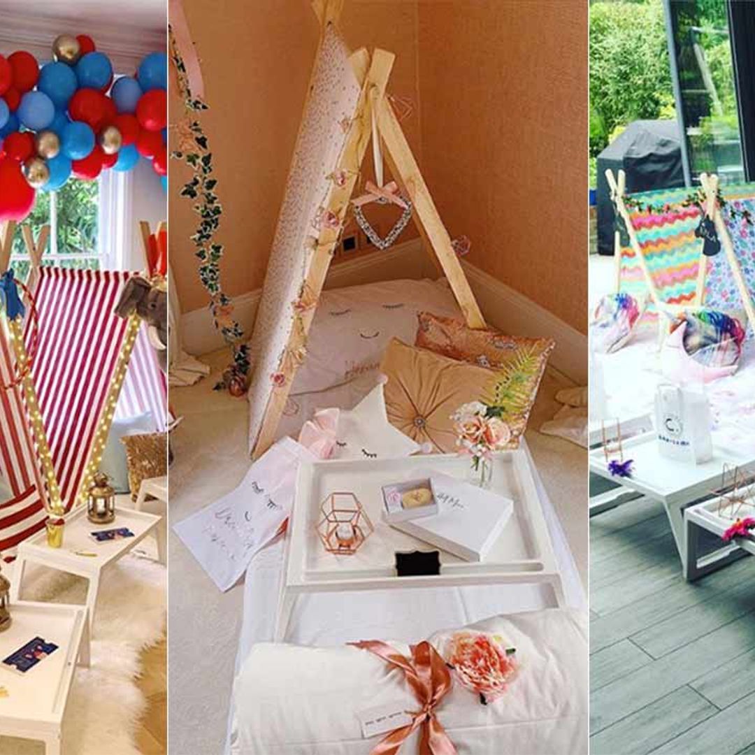 7 celebrity mums who hosted glamping sleepovers at home