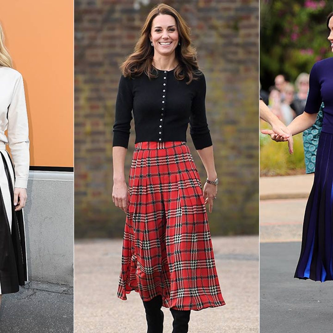 Royals love this skirt trend: From Kate Middleton to Princess Diana & Queen Letizia