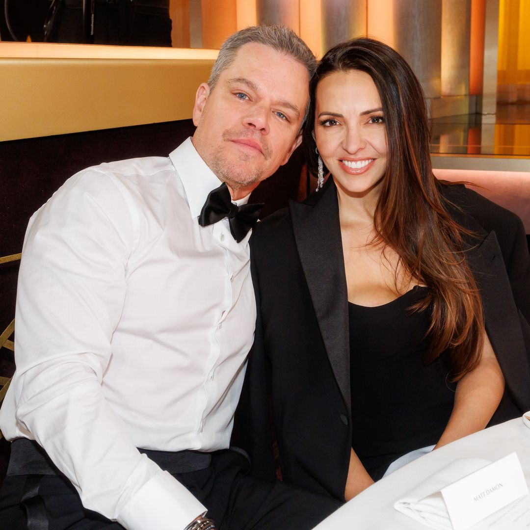 Matt Damon matches wife Luciana Barroso in edgy leather looks for rare NYFW outing