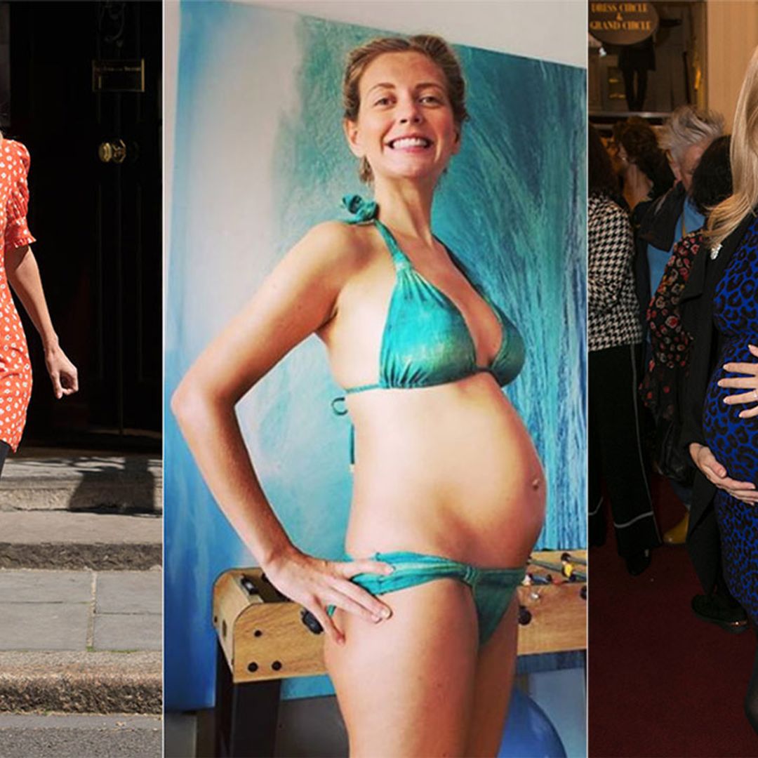 See how much Rachel Riley's baby bump has grown as her due date nears