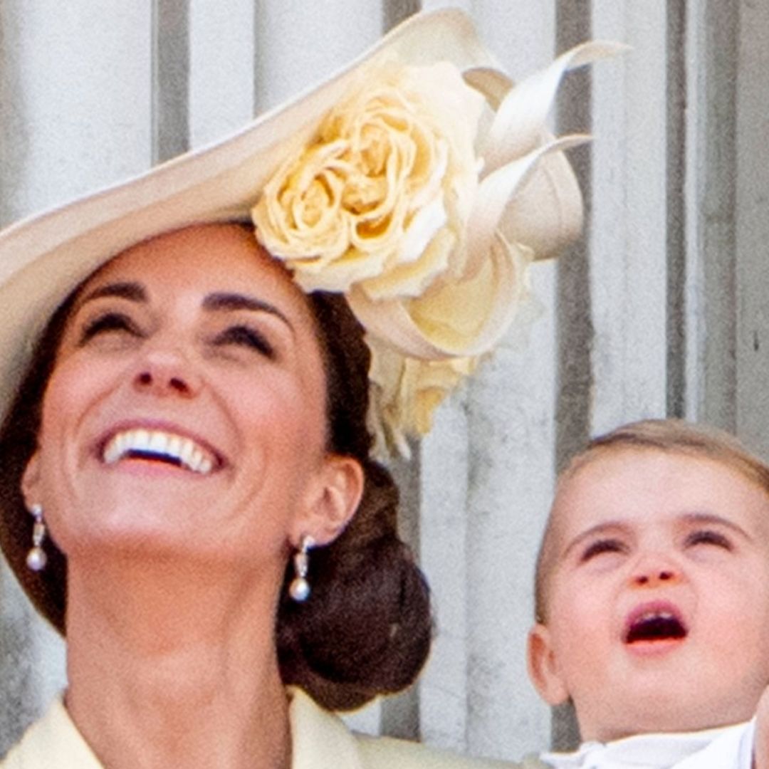 Kate Middleton spotted walking outside Kensington Palace with Prince Louis and pet dog