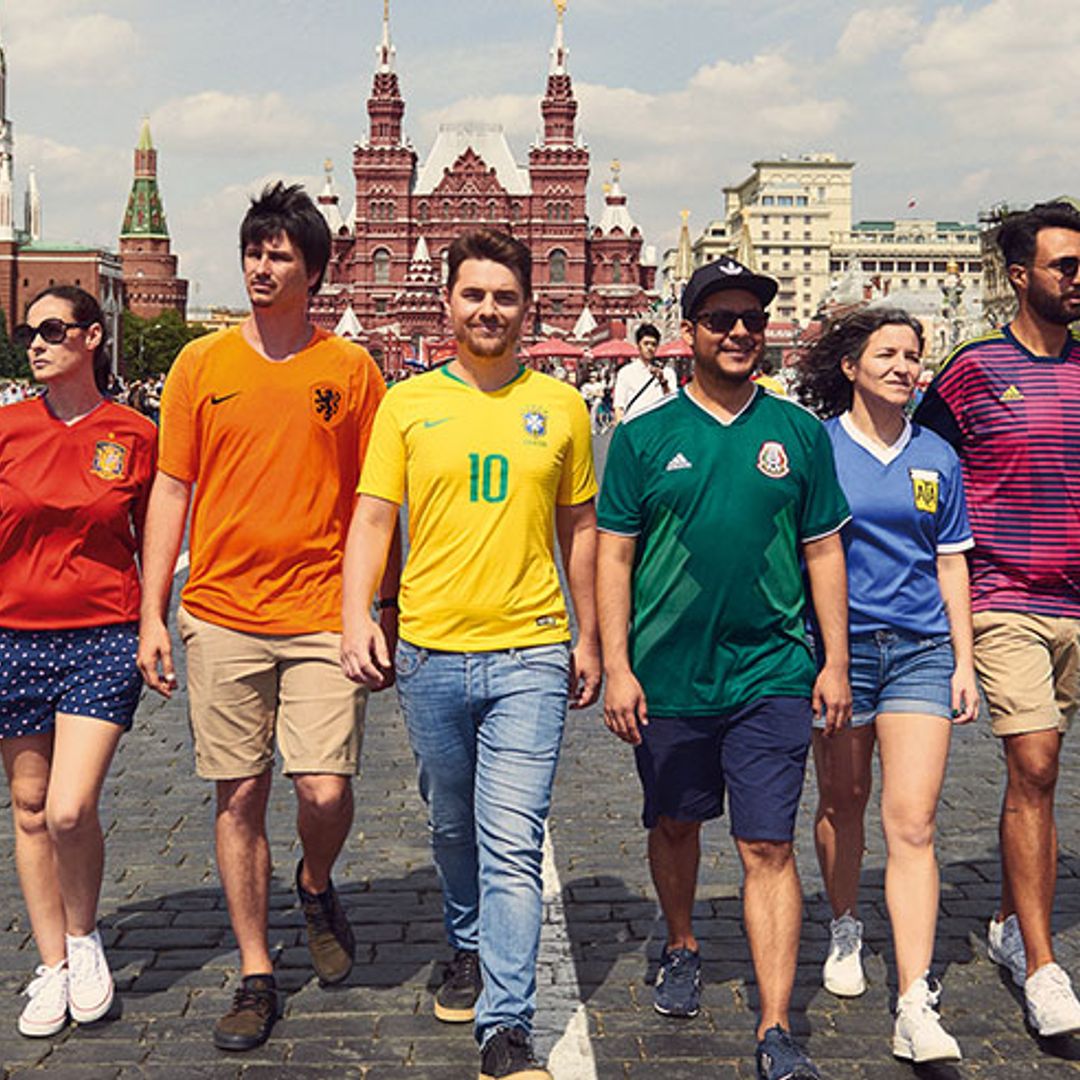 LGBT activists defy law by using football shirts to display Pride flag in Russia