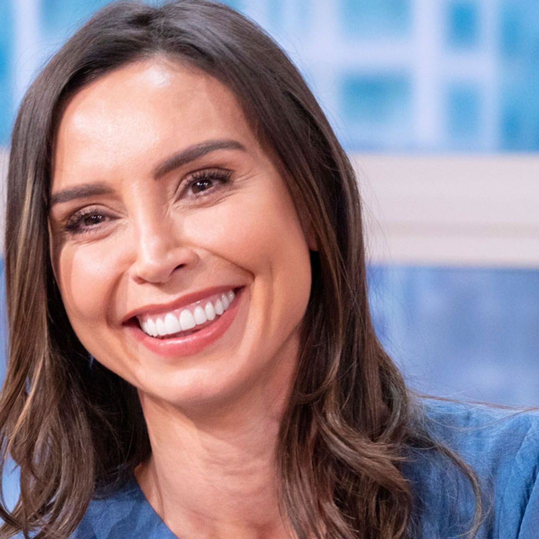 Christine Lampard twins with Holly Willoughby in cashmere charity jumper