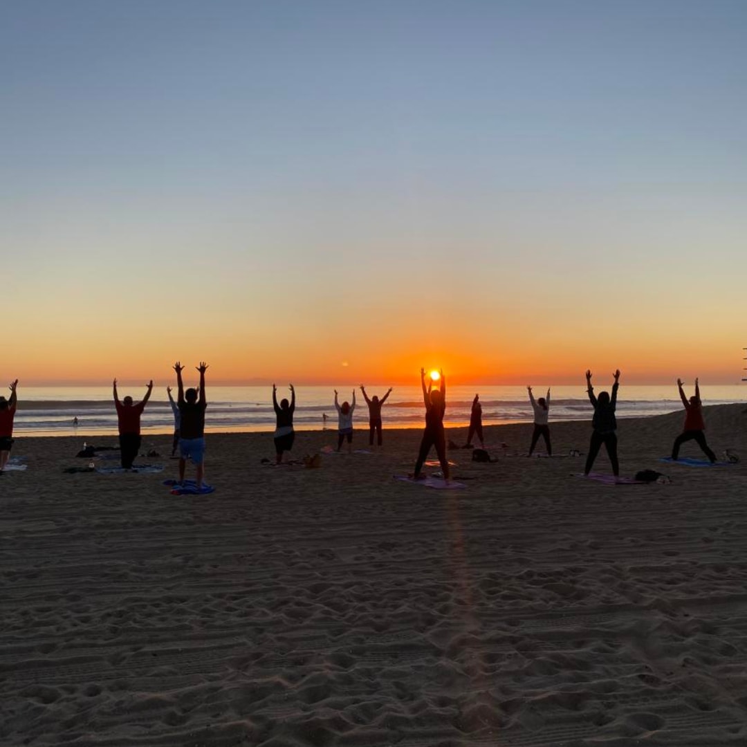 yoga on the beach