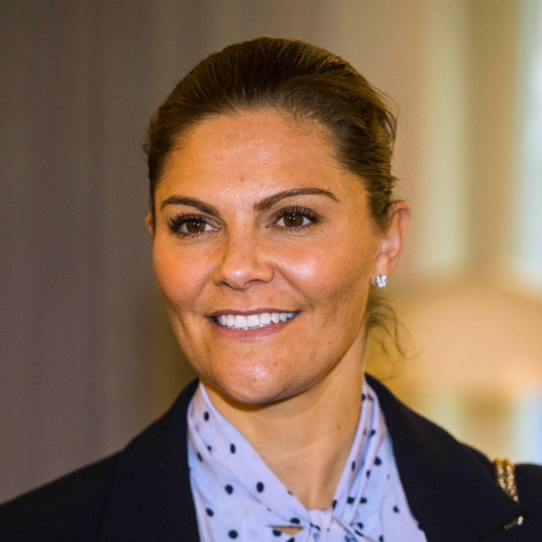 Crown Princess Victoria stuns in sheer black H&M dress for a London musical