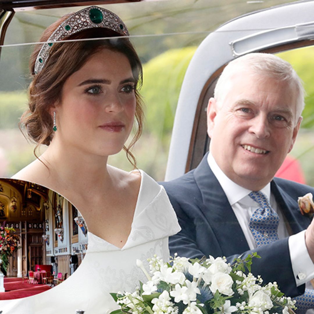 Prince Andrew shares new beautiful photos from inside Princess Eugenie's wedding reception