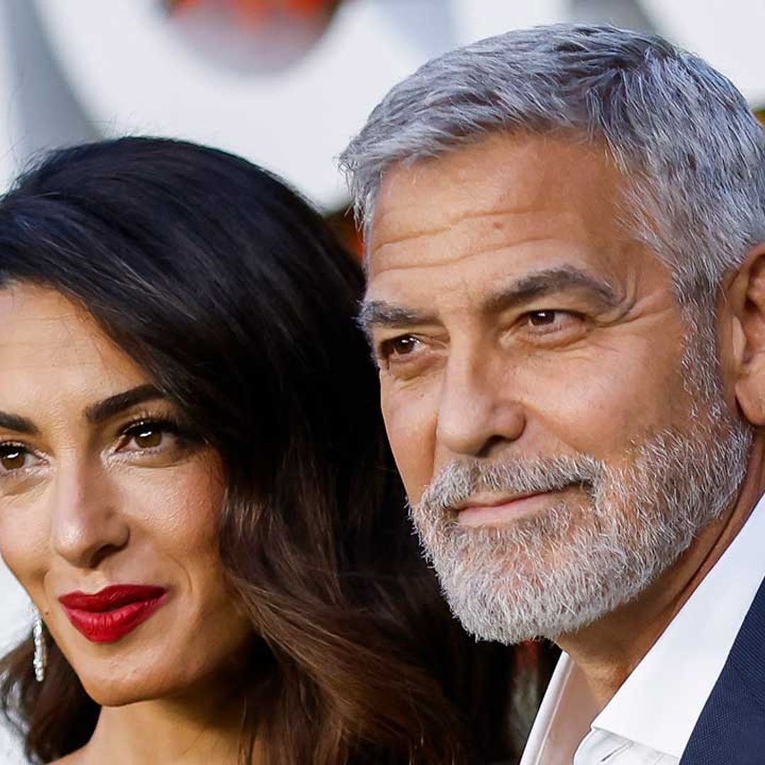 Amal Clooney dazzles in sheer red jumpsuit alongside husband George