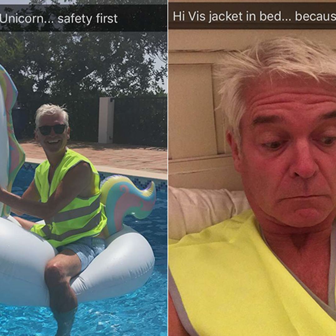Phillip Schofield shares the funniest snaps with his hi-vis jacket on holiday