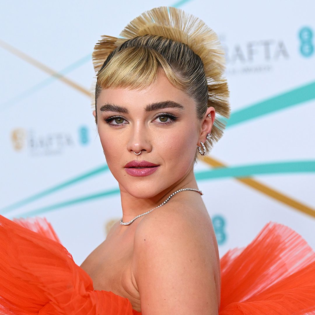 Florence Pugh puts a vibrant spin on the visible lingerie trend at the 2023 BAFTAs