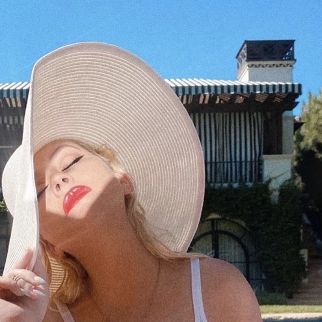 Christina Aguilera gives sneak peek inside enchanted garden at home in LA