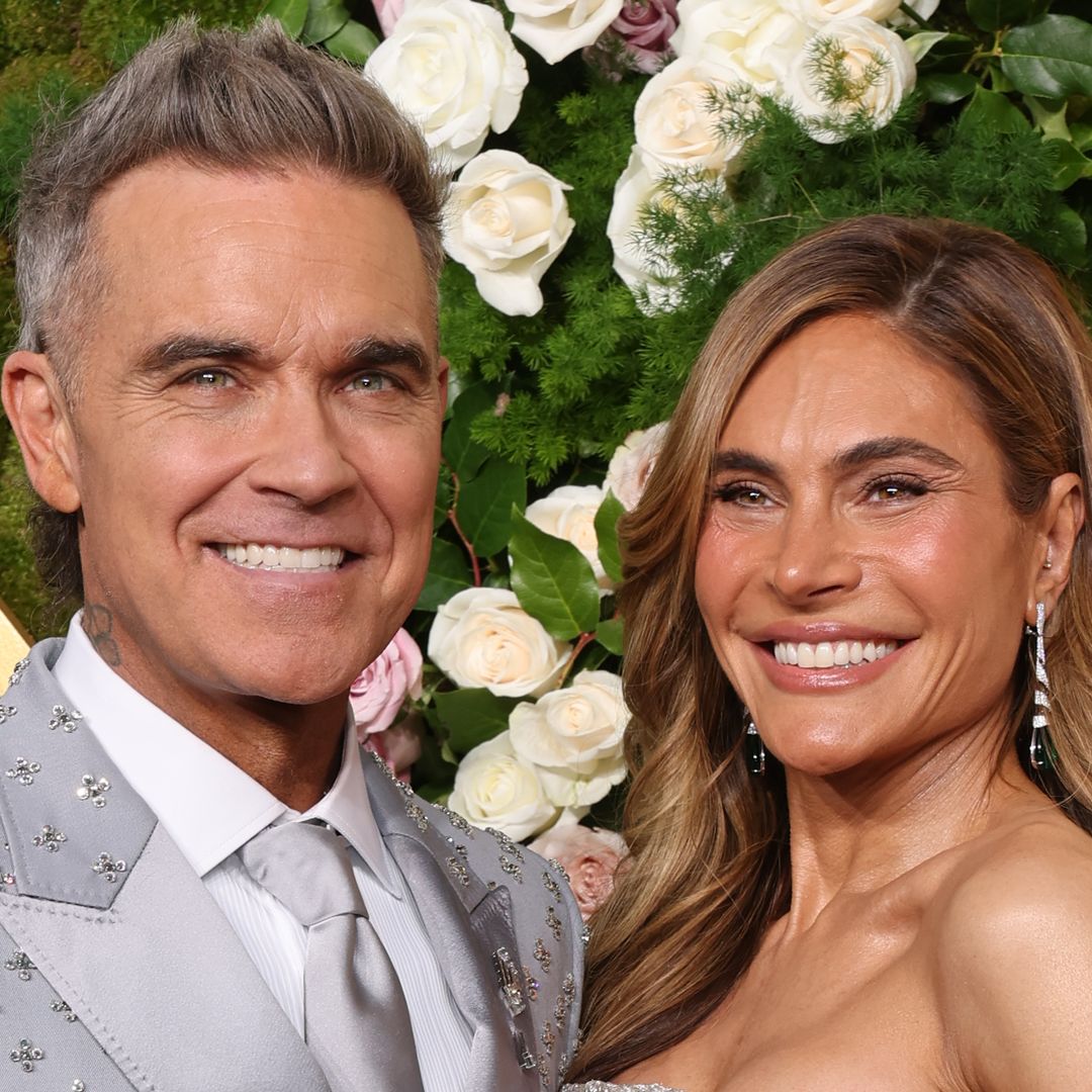 Robbie Williams and Ayda Field shine at the Golden Globes