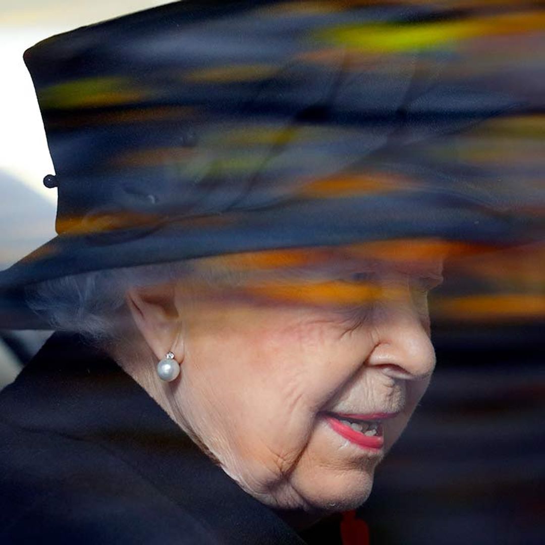 Who accompanied the Queen on her way to Prince Philip's funeral?