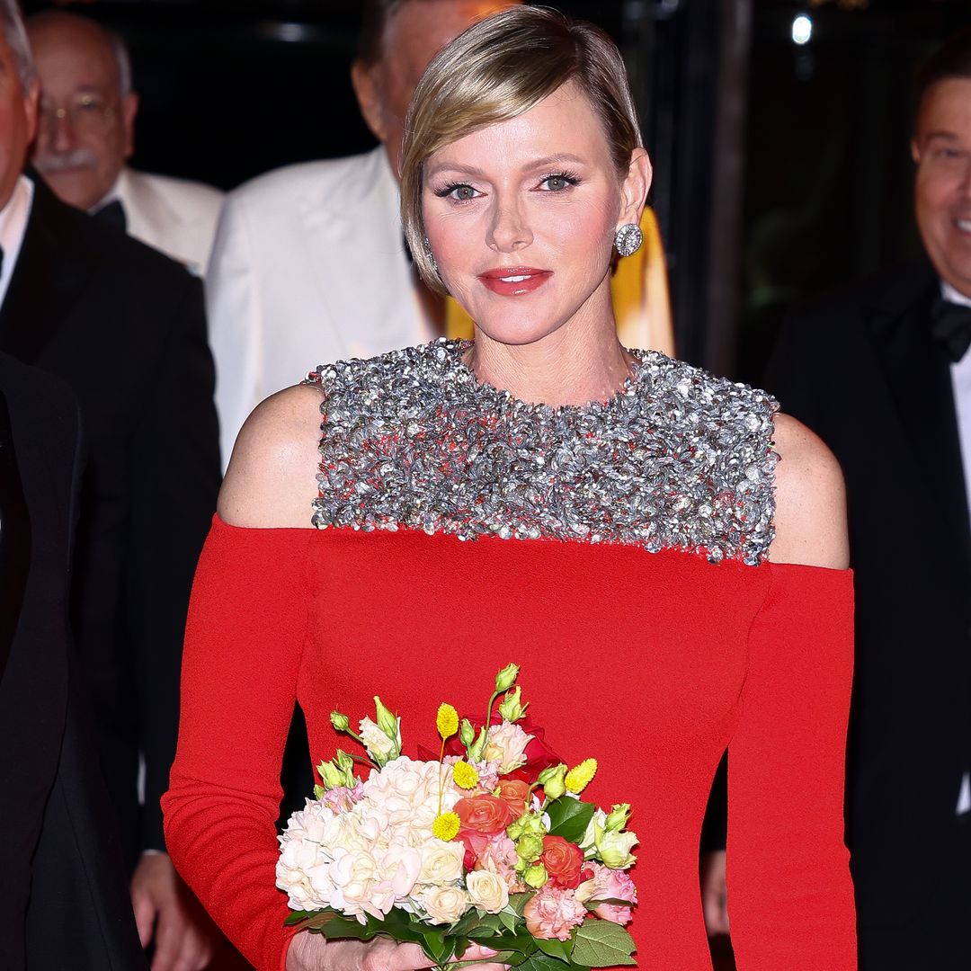 Princess Charlene of Monaco wows in va-va-voom red gown at F1 Gala dinner