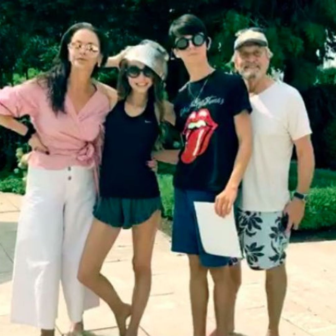 Catherine Zeta-Jones and her family celebrate the eclipse with hilarious video