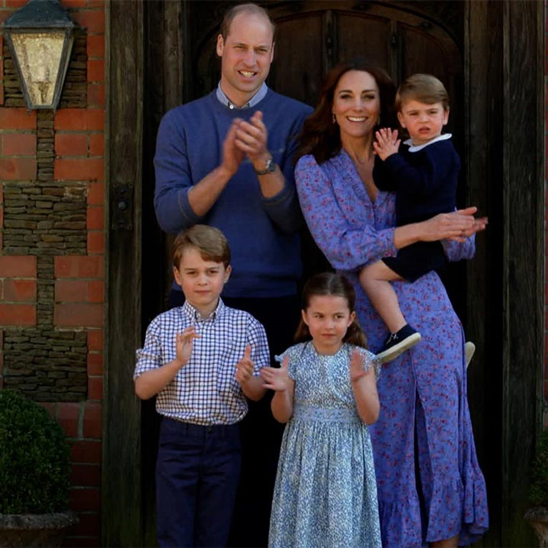 Prince William and Kate Middleton share closer look at George, Charlotte and Louis' homemade anniversary card for the Queen and Prince Philip