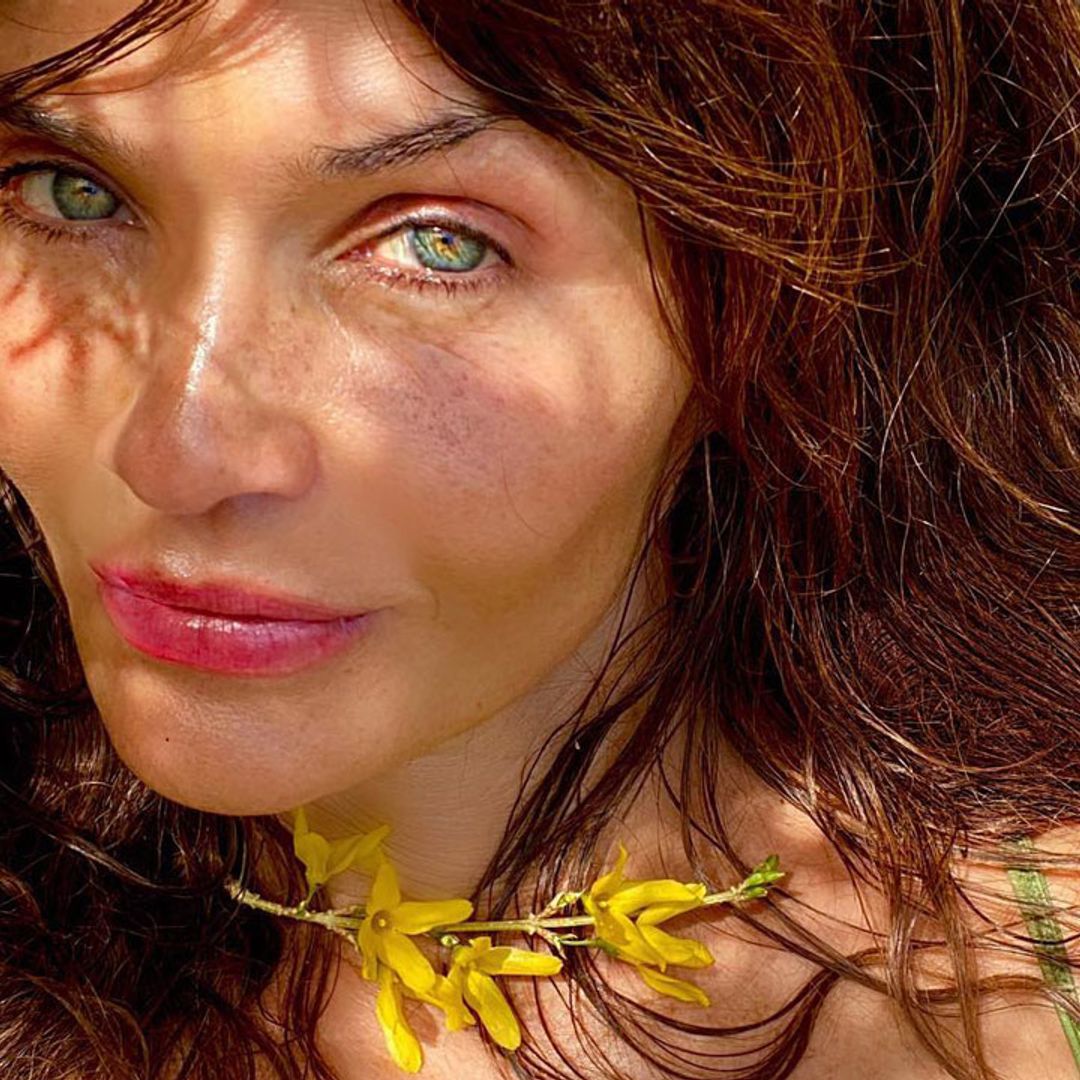 Helena Christensen wows in swimsuit during dreamy mountain hike