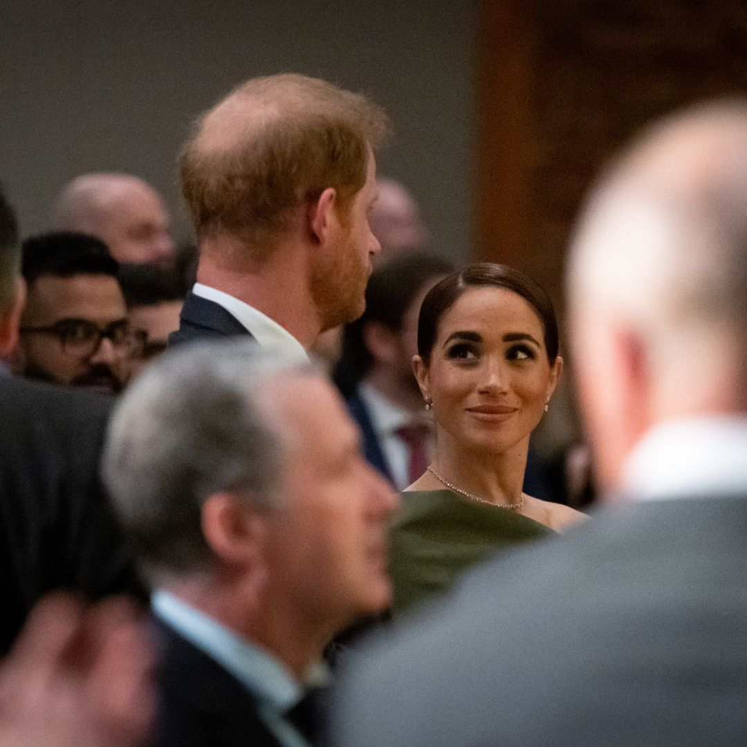 Meghan Markle stuns in off-the-shoulder gown alongside Prince Harry at emotional Invictus gala