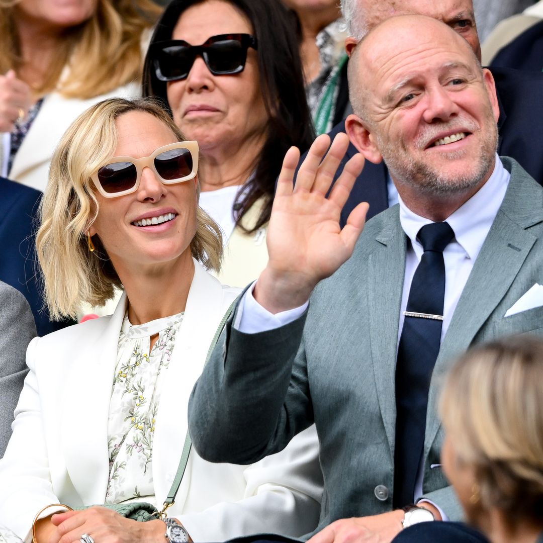 Zara Tindall serves a royal curveball at Wimbledon in floral dress with funky blue pedicure