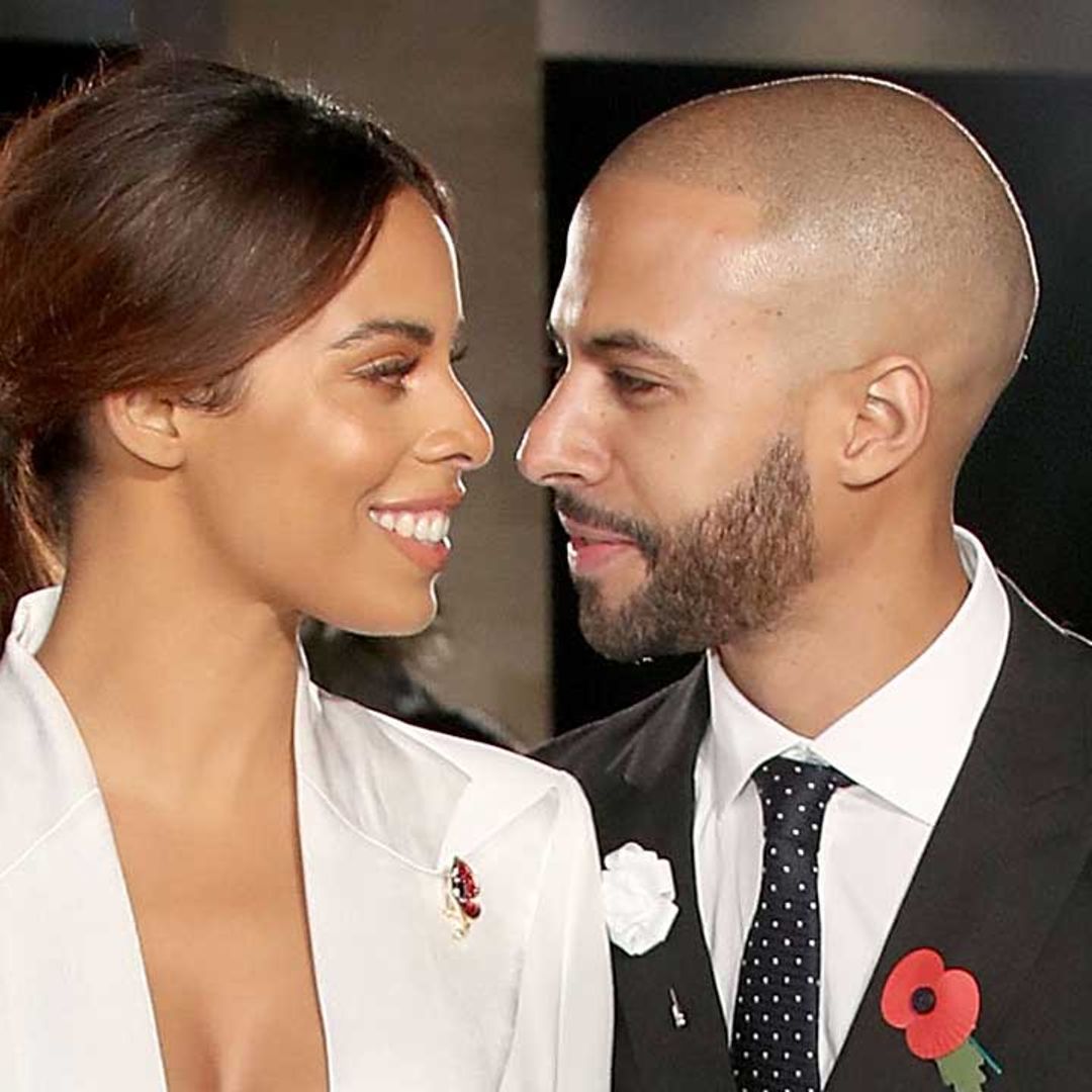 Rochelle Humes stuns in thigh-split dress during vow renewal celebrations