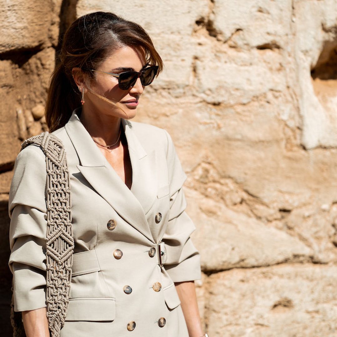 Queen Rania of Jordan is the ultimate modern royal in this sporty Michael Kors trouser suit