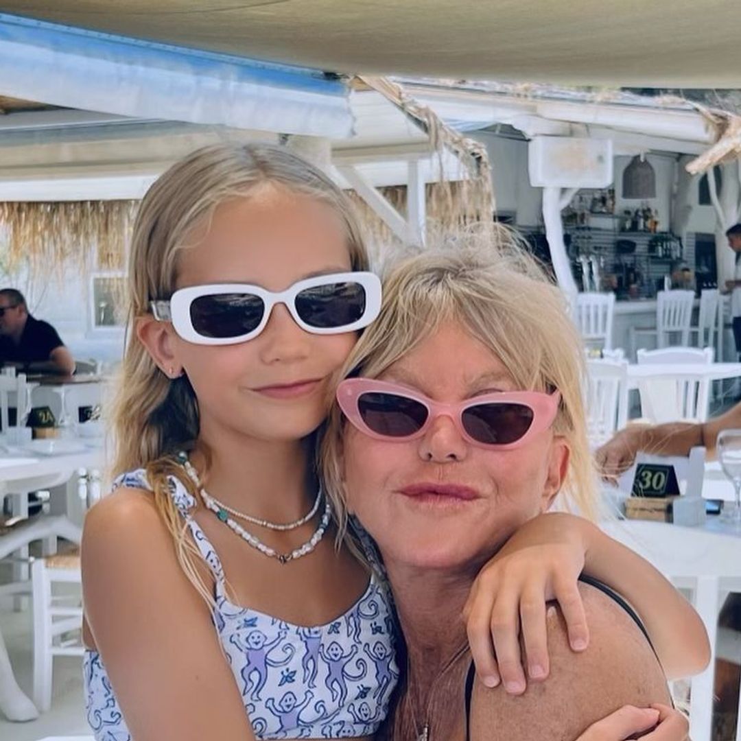 Goldie Hawn dotes on her lookalike granddaughters during 'perfect' family day out