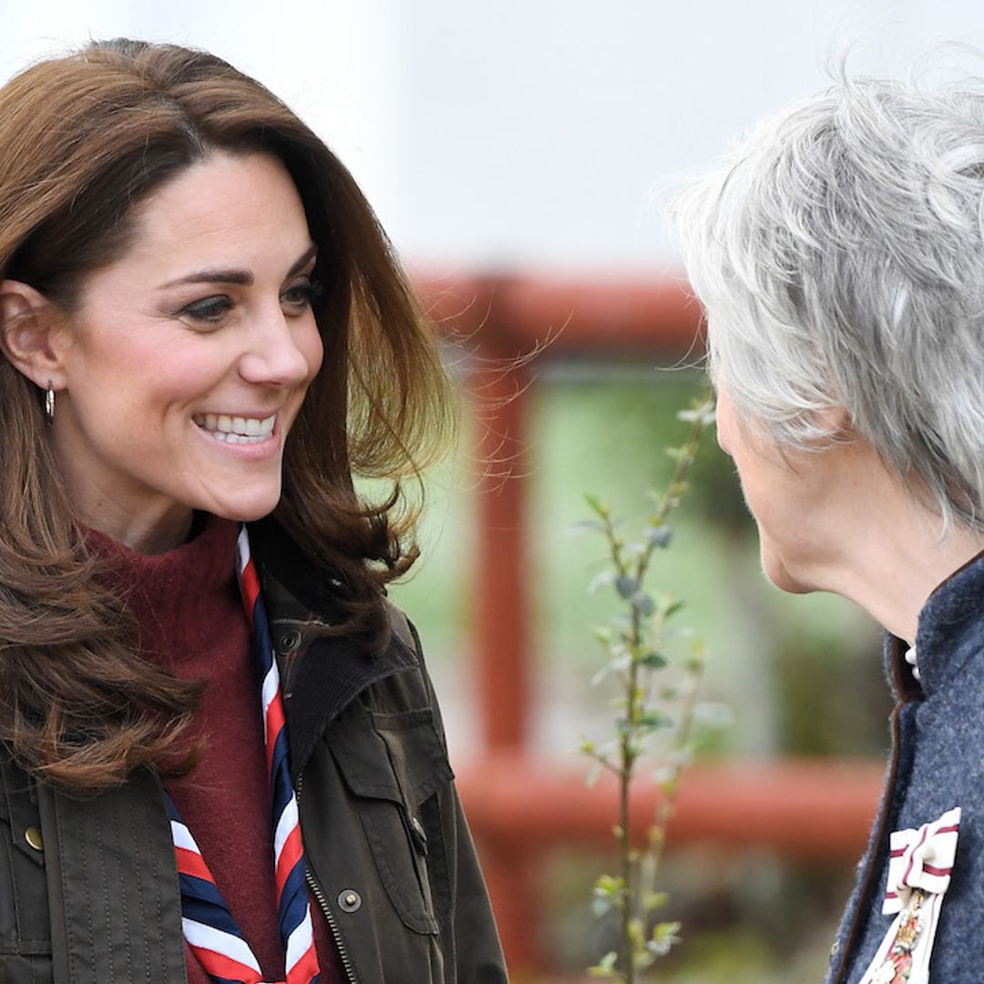 Duchess Kate is casual-cool in trendy hiker boots for adorable Scouts engagement