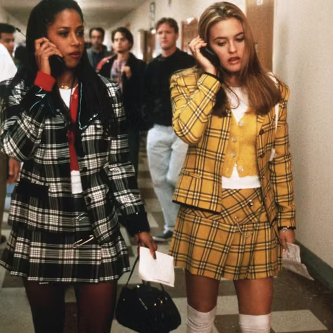 cher in yellow tartan clueless look