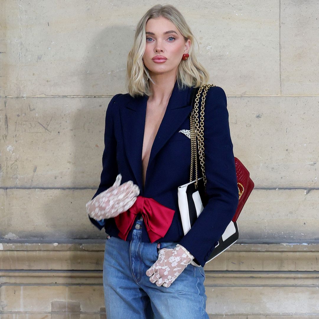 Elsa Hosk’s lace socks and heels combo is a fashion week first