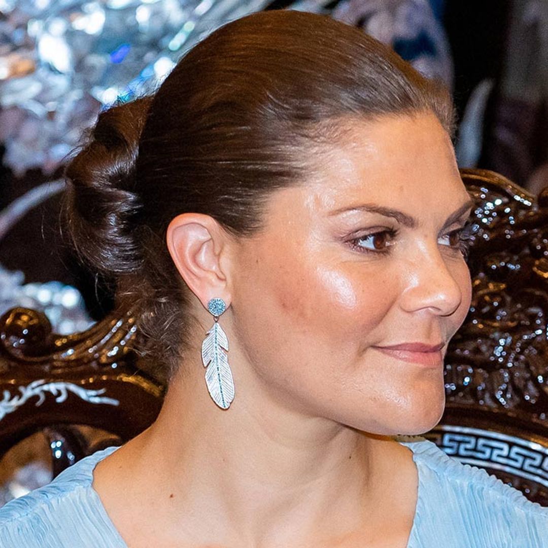 Victoria wows Vietnam! The Swedish Princess stuns in sky blue tie-dye dress