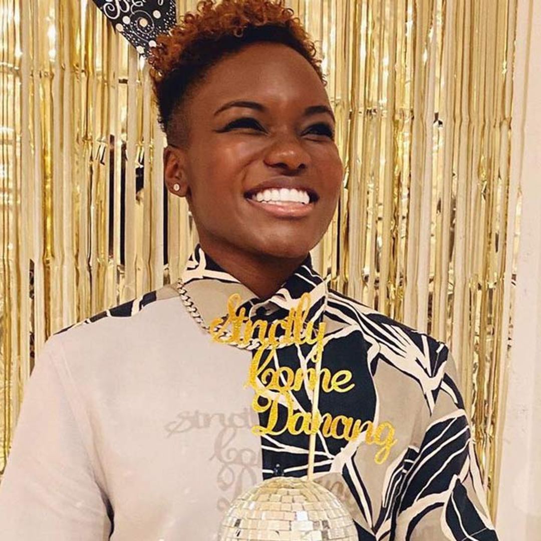 Nicola Adams' extravagant two-tier Strictly birthday cake is a work of art