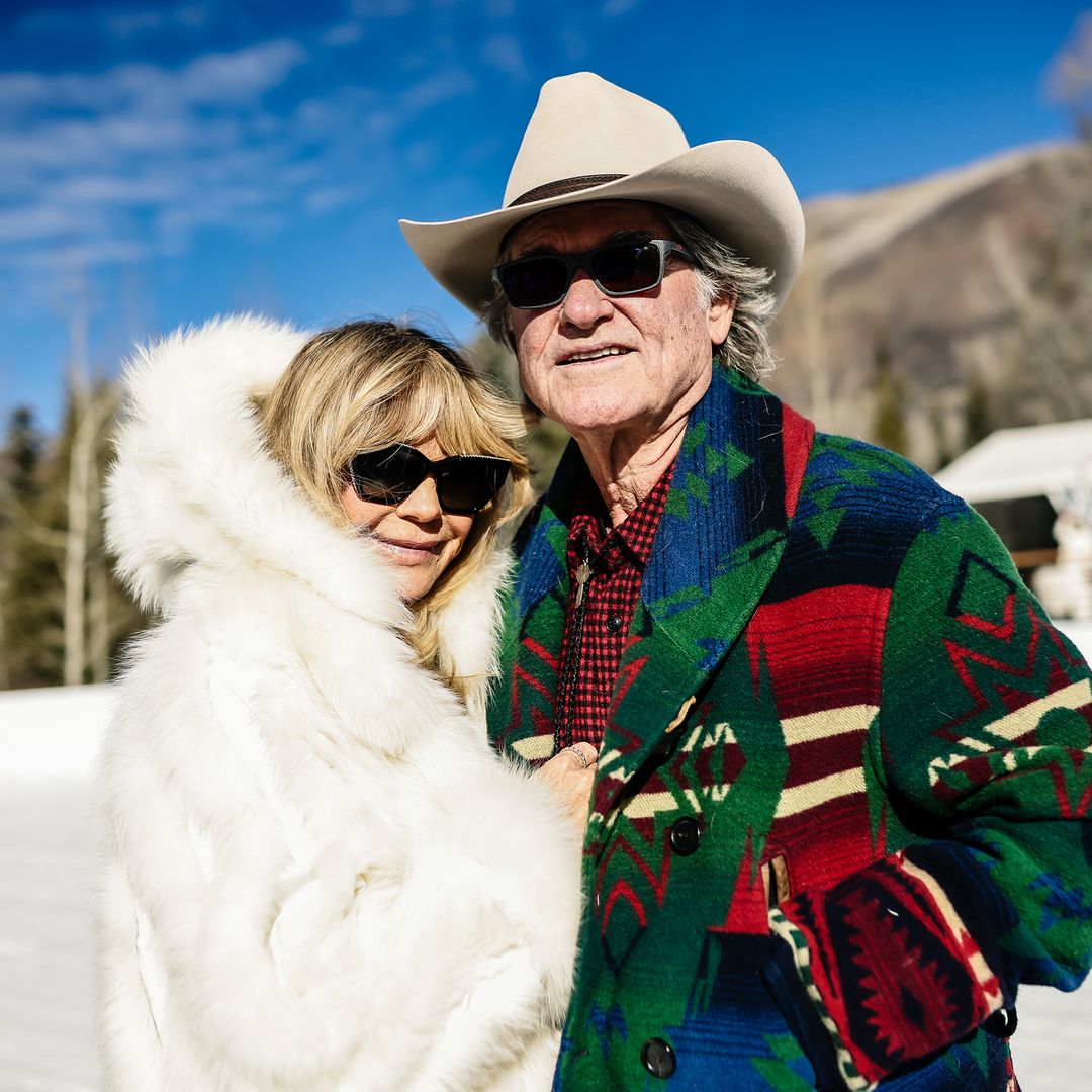 Goldie Hawn's famous family are all smiles in candid new photo from the slopes in Aspen