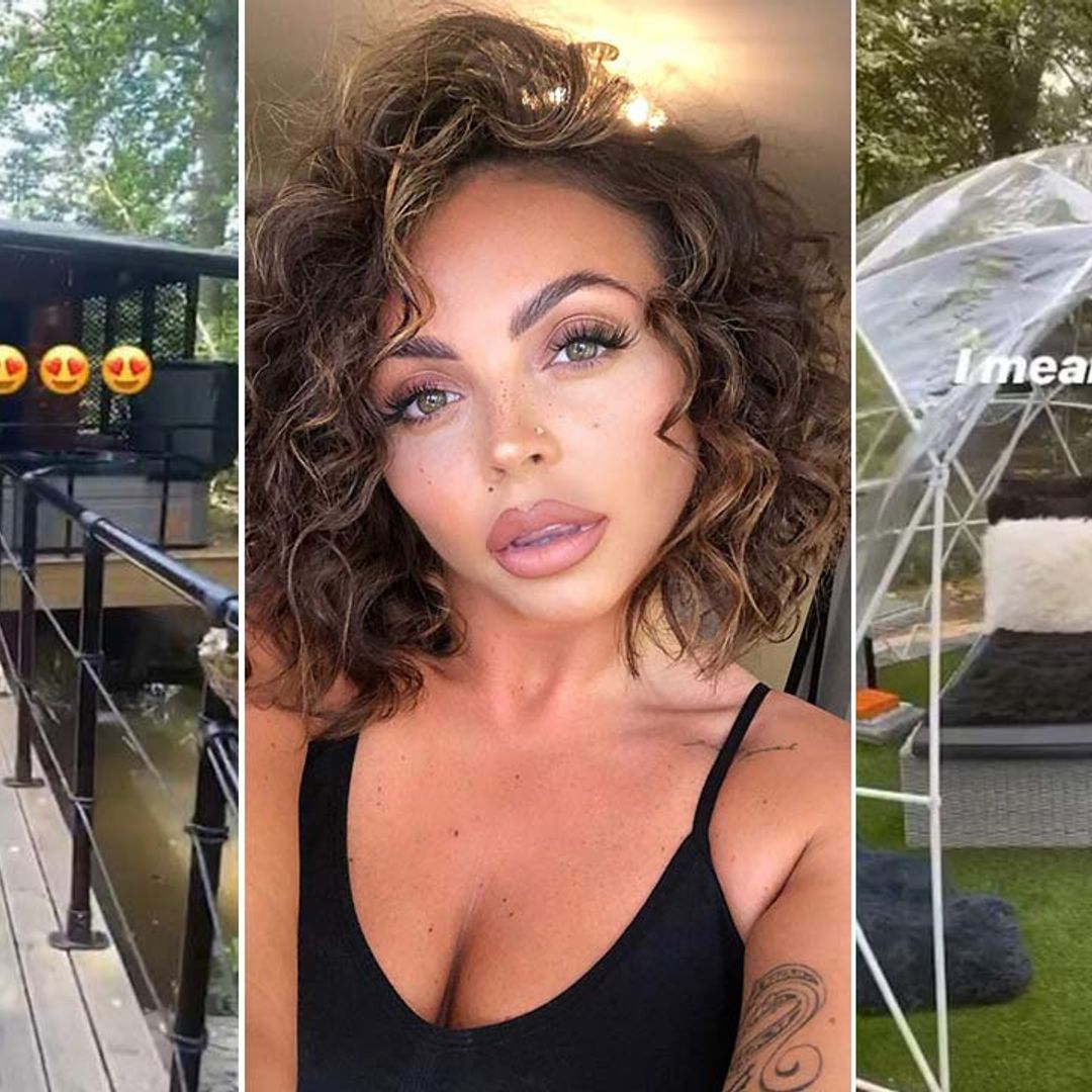 Inside Jesy Nelson's magical staycation with igloo and hot tub!
