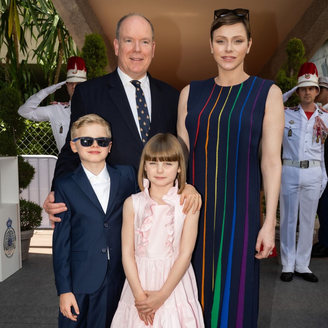 Prince Albert and Princess Charlene's twins make adorable appearance after missing coronation