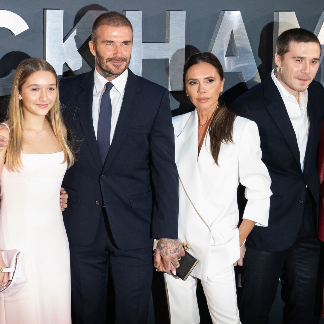 David Beckham's lookalike son Brooklyn beams in sweet photo with sister Harper