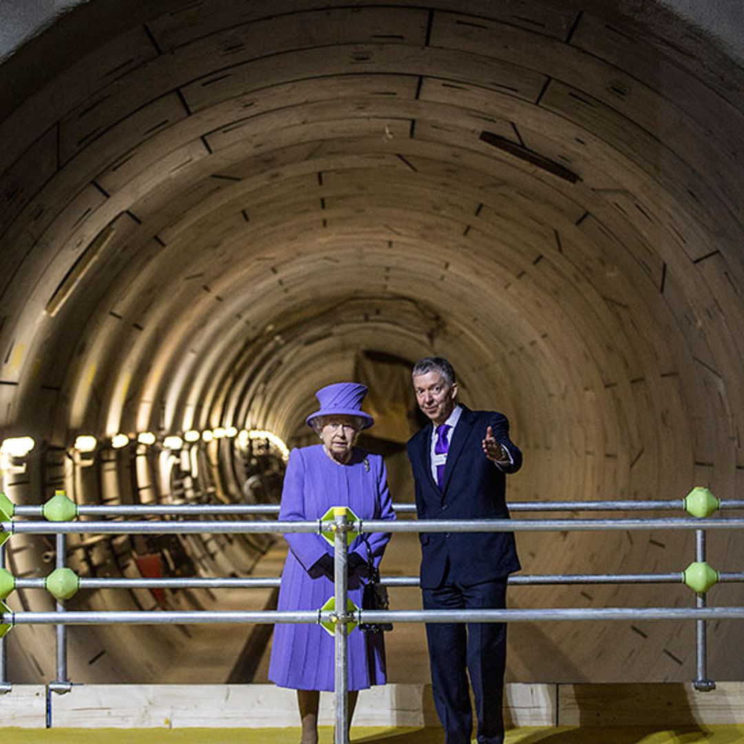 The Queen visits new Crossrail construction site named in her honour