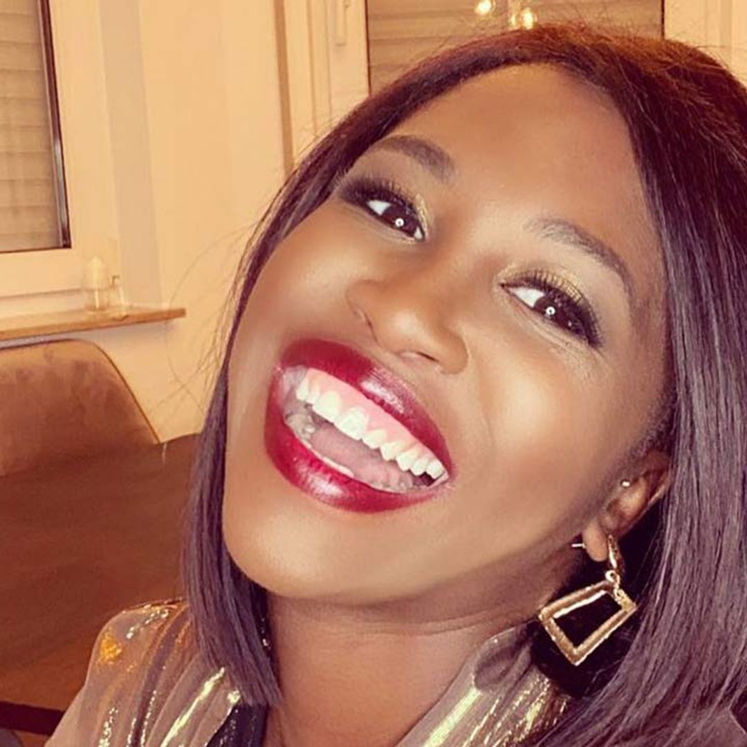Motsi Mabuse's legs are endless in silky thigh-split dress