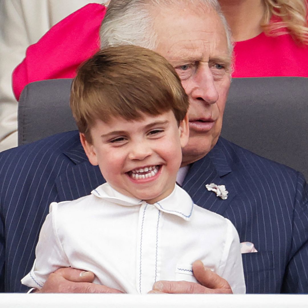 Prince Louis climbs onto grandpa King Charles' lap in the sweetest video
