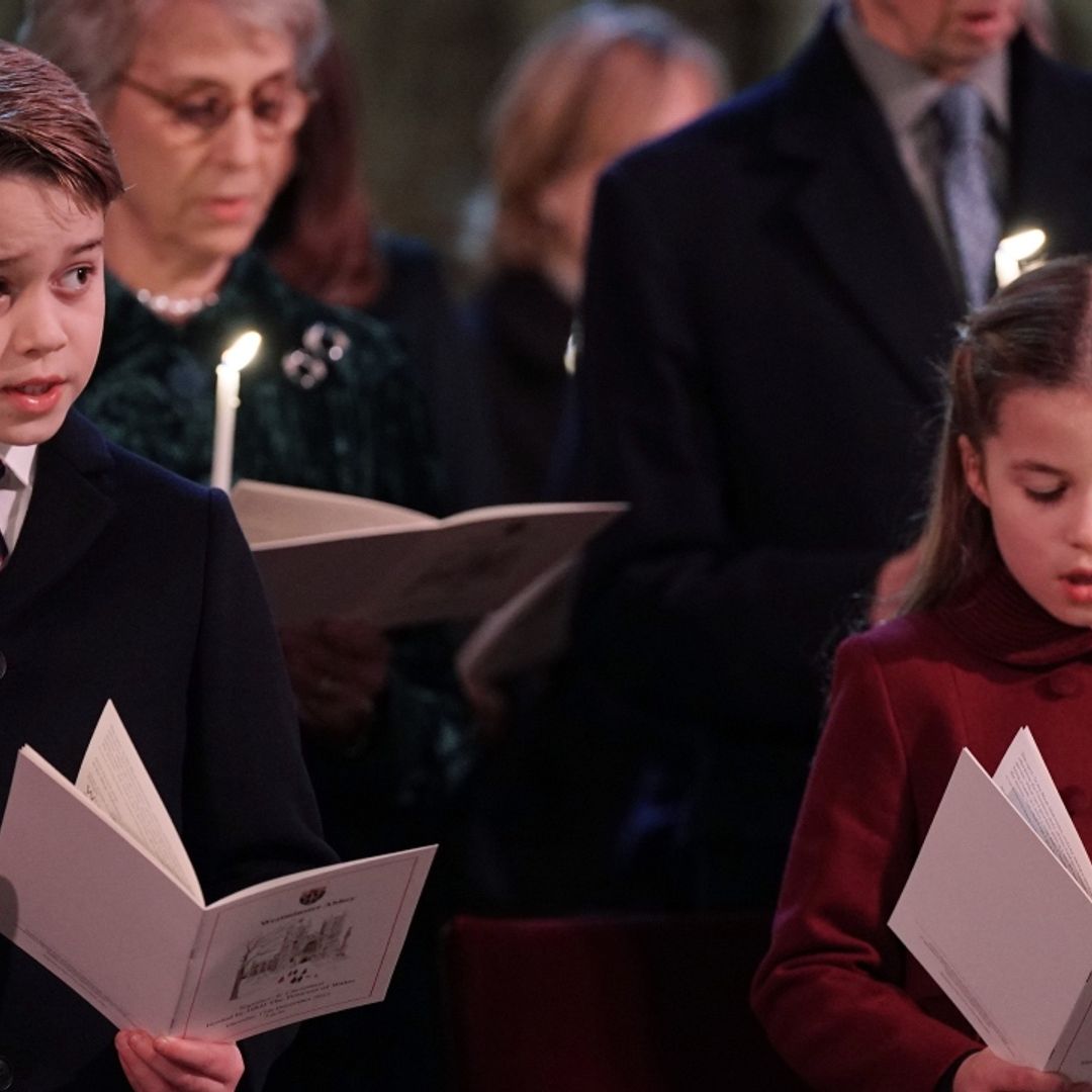 Prince George and Princess Charlotte sing their hearts out at Princess Kate's carol service - watch