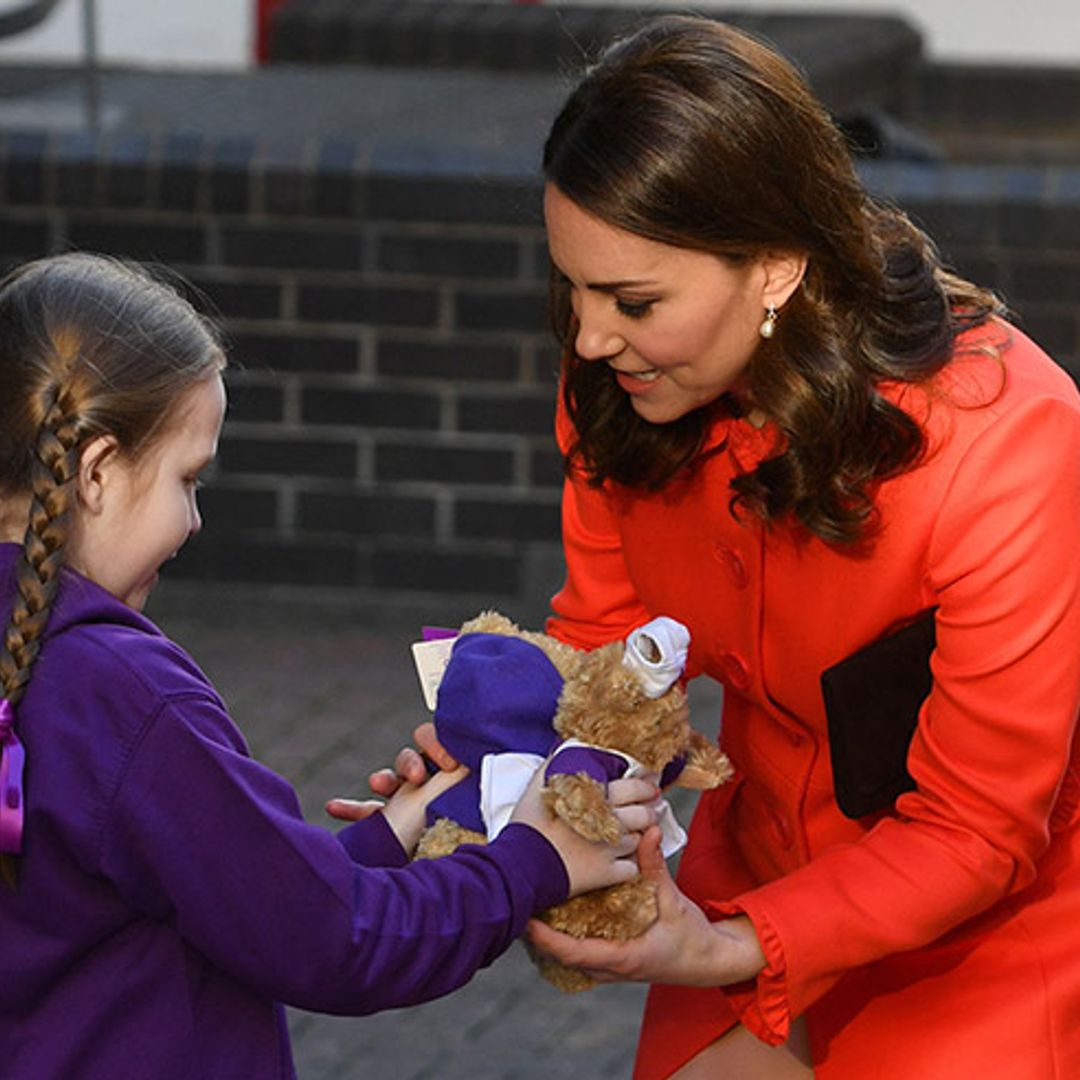 Duchess of Cambridge brightens up winter day in chic red Boden coat