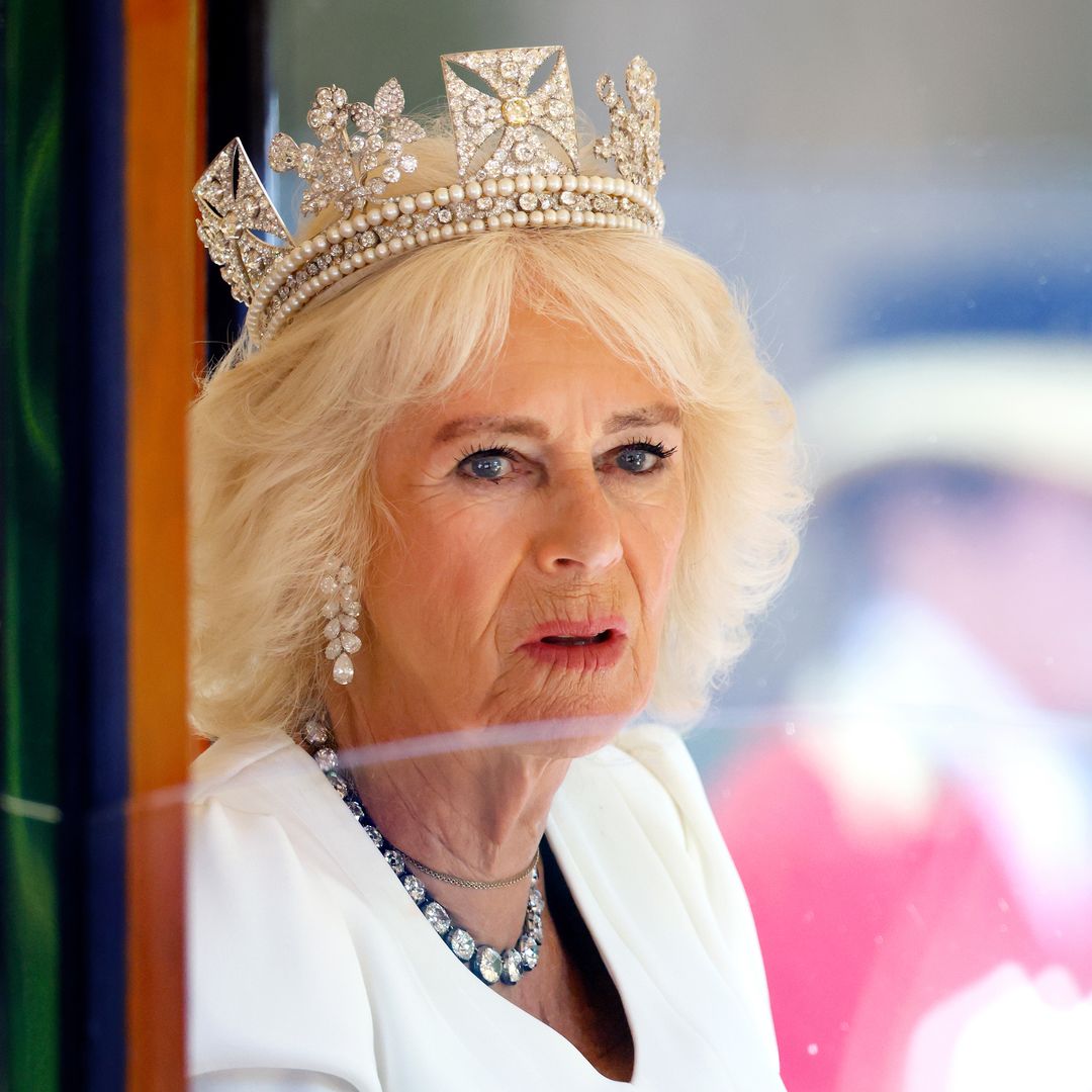 Queen Camilla drips in late Queen's unearthed diamond tiara seen for first time a decade