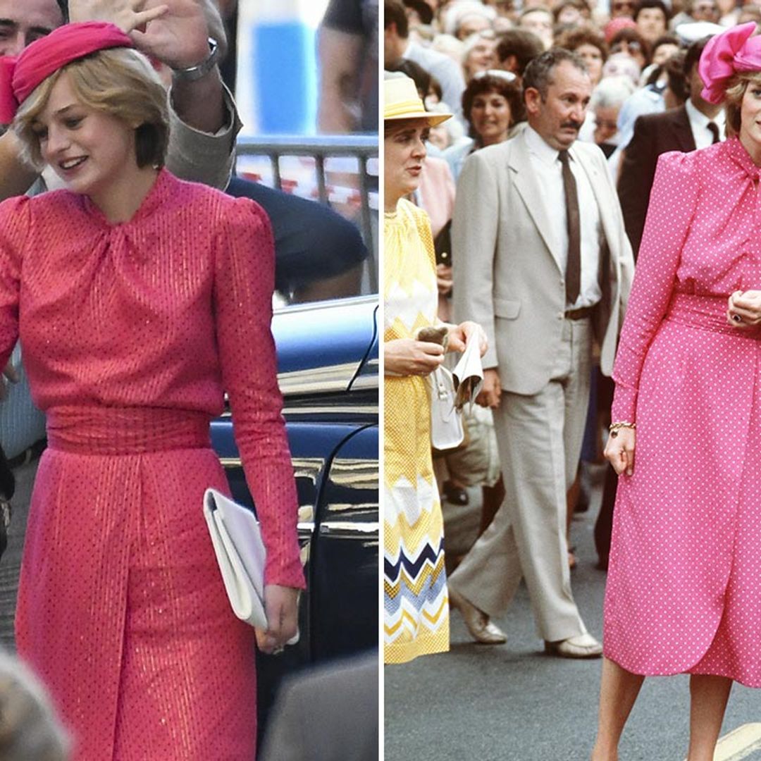 The Crown star bears UNCANNY resemblance to Princess Diana in new set photos