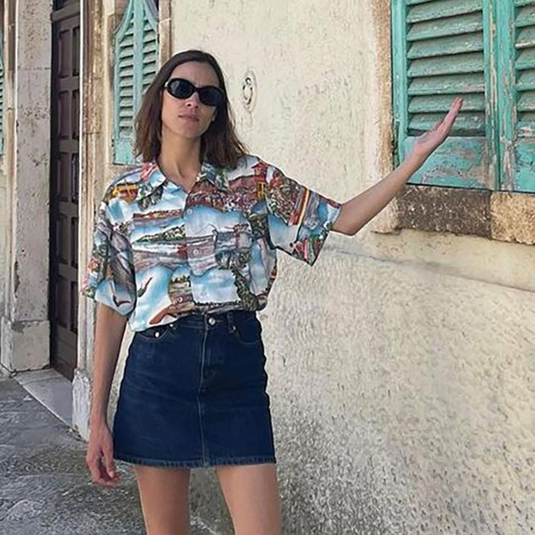 Alexa Chung puts a stylish spin on the Hawaiian shirt